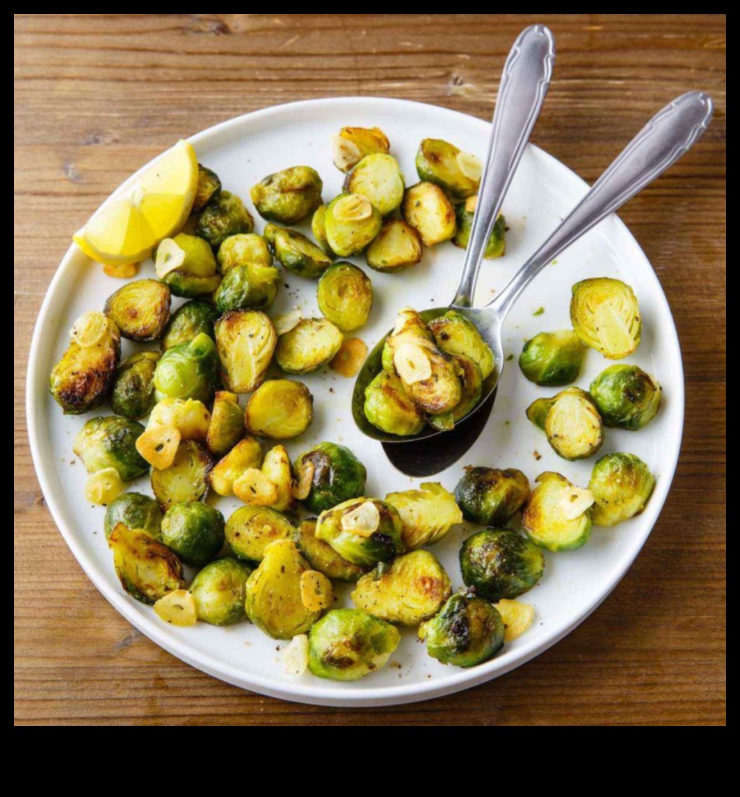 Garlic Parmesan Roasted Brussels Sprouts