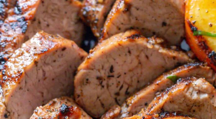 Juicy grilled pork tenderloin medallions